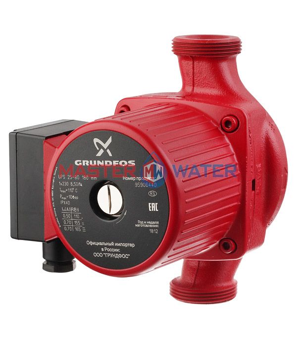 Циркуляционный насос Grundfos UPS 25 80 180 |  Master Water